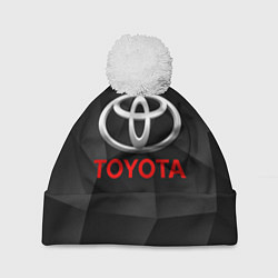 Шапка с помпоном TOYOTA, цвет: 3D-белый