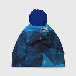 Шапка с помпоном FORD, цвет: 3D-тёмно-синий