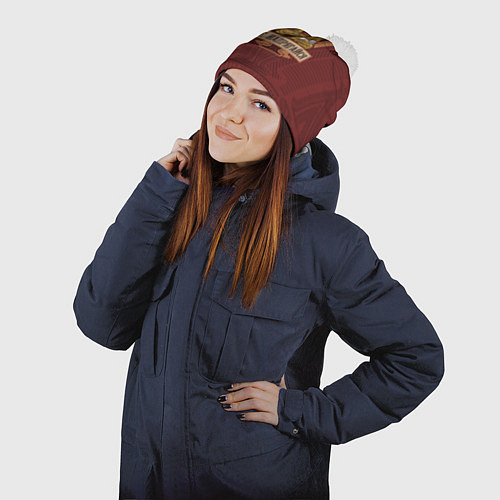 Шапка c помпоном Не напрягайся / 3D-Белый – фото 2