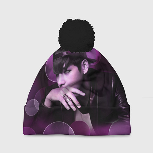 Шапка c помпоном BTS / 3D-Черный – фото 1