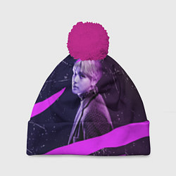 Шапка с помпоном BTS, цвет: 3D-малиновый