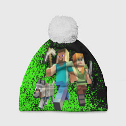 Шапка с помпоном Minecraft, цвет: 3D-белый