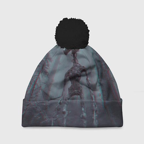 Шапка c помпоном Сиреноголовый / 3D-Черный – фото 1