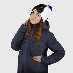 Шапка с помпоном Красная шапочка, цвет: 3D-тёмно-синий — фото 2