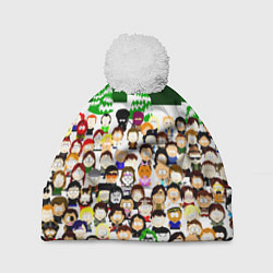 Шапка с помпоном Южный Парк South Park, цвет: 3D-белый