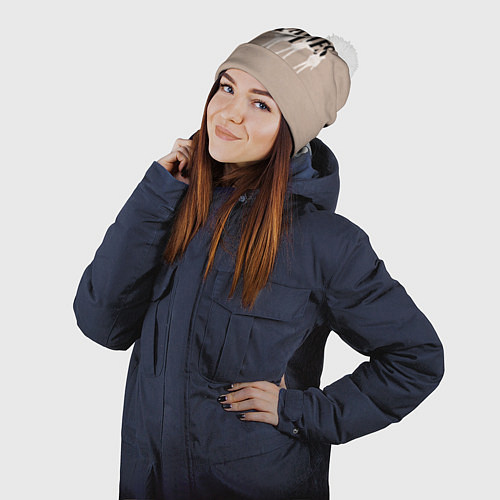 Шапка c помпоном The Beatles / 3D-Белый – фото 2