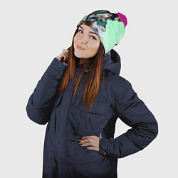 Шапка с помпоном Genshin Impact, цвет: 3D-малиновый — фото 2