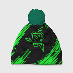 Шапка с помпоном DOTA2, цвет: 3D-зеленый