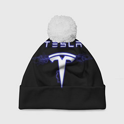 Шапка с помпоном TESLA, цвет: 3D-белый