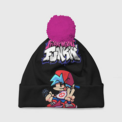 Шапка с помпоном Friday Night Funkin, цвет: 3D-малиновый