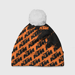 Шапка с помпоном KTM КТМ, цвет: 3D-белый
