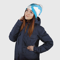 Шапка с помпоном Небо, цвет: 3D-белый — фото 2