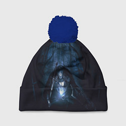 Шапка с помпоном Странник в лесу, цвет: 3D-тёмно-синий