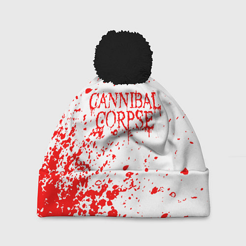 Шапка c помпоном Cannibal corpse / 3D-Черный – фото 1