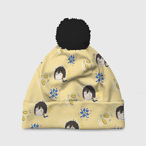 Шапка c помпоном Чиби Чжун Ли / 3D-Черный – фото 1