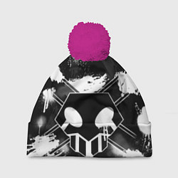 Шапка с помпоном БЛИЧ ШИНИГАМИ ЛОГО НА СПИНЕ, цвет: 3D-малиновый