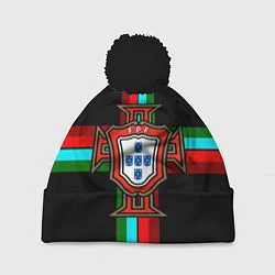 Шапка с помпоном Сборная Португалии, цвет: 3D-черный