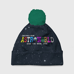 Шапка с помпоном Astroworld, цвет: 3D-зеленый