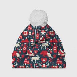 Шапка c помпоном Канада