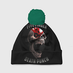 Шапка с помпоном Five Finger Death Punch 5FDP, цвет: 3D-зеленый