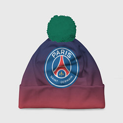 Шапка с помпоном PSG ПСЖ PARIS SAINT GERMAIN, цвет: 3D-зеленый