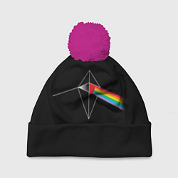 Шапка с помпоном No mens sky x Pink Floyd, цвет: 3D-малиновый