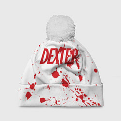 Шапка c помпоном Dexter logo Декстер брызги крови