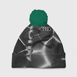 Шапка c помпоном AUDI GREY 3D ПЛИТЫ