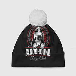 Шапка с помпоном Бладхаунд Bloodhound, цвет: 3D-белый