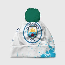 Шапка с помпоном Manchester City - Футбольный клуб, цвет: 3D-зеленый