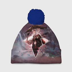 Шапка с помпоном Кадзуха Каэдэхара в примогеме, цвет: 3D-тёмно-синий