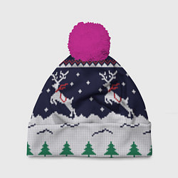 Шапка c помпоном СВИТЕР С ОЛЕНЯМИ DEER SWEATER