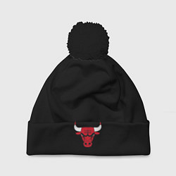 Шапка с помпоном CHICAGO BULLS ЛОГО БЫК, цвет: 3D-черный