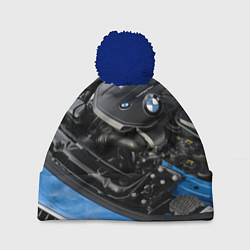 Шапка с помпоном BMW Engine Twin Power Turbo, цвет: 3D-тёмно-синий