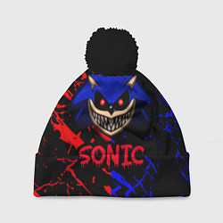 Шапка с помпоном SONIC EXE DARK SONIC, цвет: 3D-черный