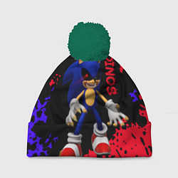 Шапка c помпоном Соник екзе Sonic exe