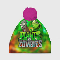 Шапка c помпоном Plants vs Zombies горохострел и зомби