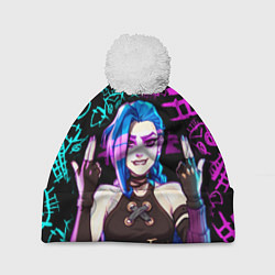 Шапка c помпоном JINX ДЖИНКС NEON PATTERN