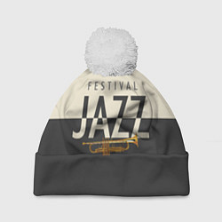 Шапка с помпоном JAZZ FESTIVAL, цвет: 3D-белый