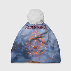 Шапка с помпоном Elden Ring, Logo, цвет: 3D-белый