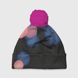 Шапка с помпоном Мягкие капли, цвет: 3D-малиновый