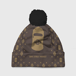 Шапка c помпоном Узор Monogramm Dope Ski Mask Dope Street Market