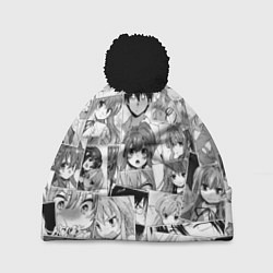 Шапка c помпоном Toradora pattern