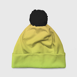 Шапка с помпоном GRADIEND YELLOW-GREEN, цвет: 3D-черный