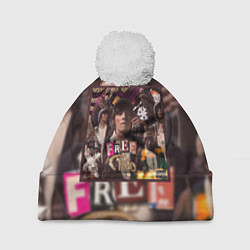 Шапка с помпоном OG BUDA FREERIO, цвет: 3D-белый