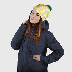 Шапка с помпоном Банановый Рай Лета, цвет: 3D-зеленый — фото 2