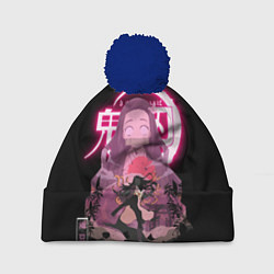 Шапка c помпоном НЕЗУКО КЛИНОК, РАССЕКАЮЩИЙ ДЕМОНОВ NEZUKO