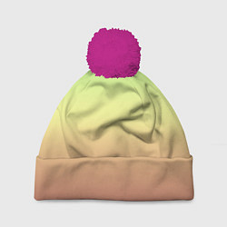 Шапка с помпоном Градиент Фисташки Gradient, цвет: 3D-малиновый