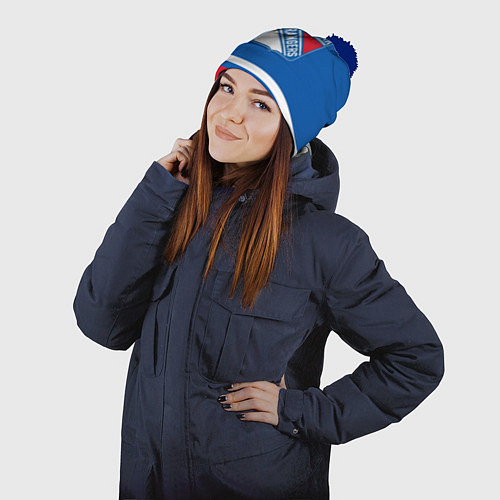 Шапка c помпоном New York Rangers Панарин / 3D-Тёмно-синий – фото 2