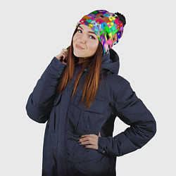 Шапка с помпоном Монстрики Nastiprazdnik, цвет: 3D-черный — фото 2